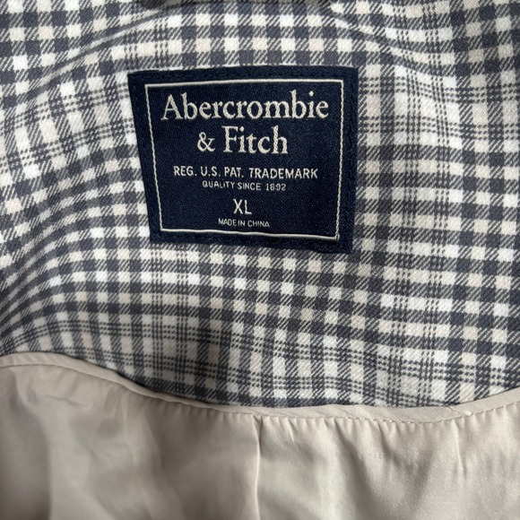Abercrombie Fitch Plaid Blazer Jacket Womens XL Double Breasted Long Sleeve - Picture 4 of 5
